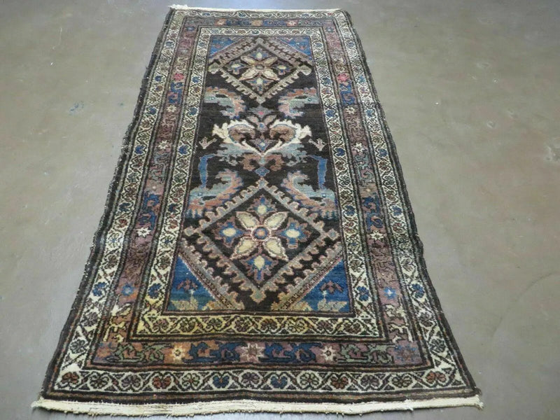 3' X 6' Antique Handmade India Floral Oriental Wool Rug Veg Dyes Nice by Jewel Rugs