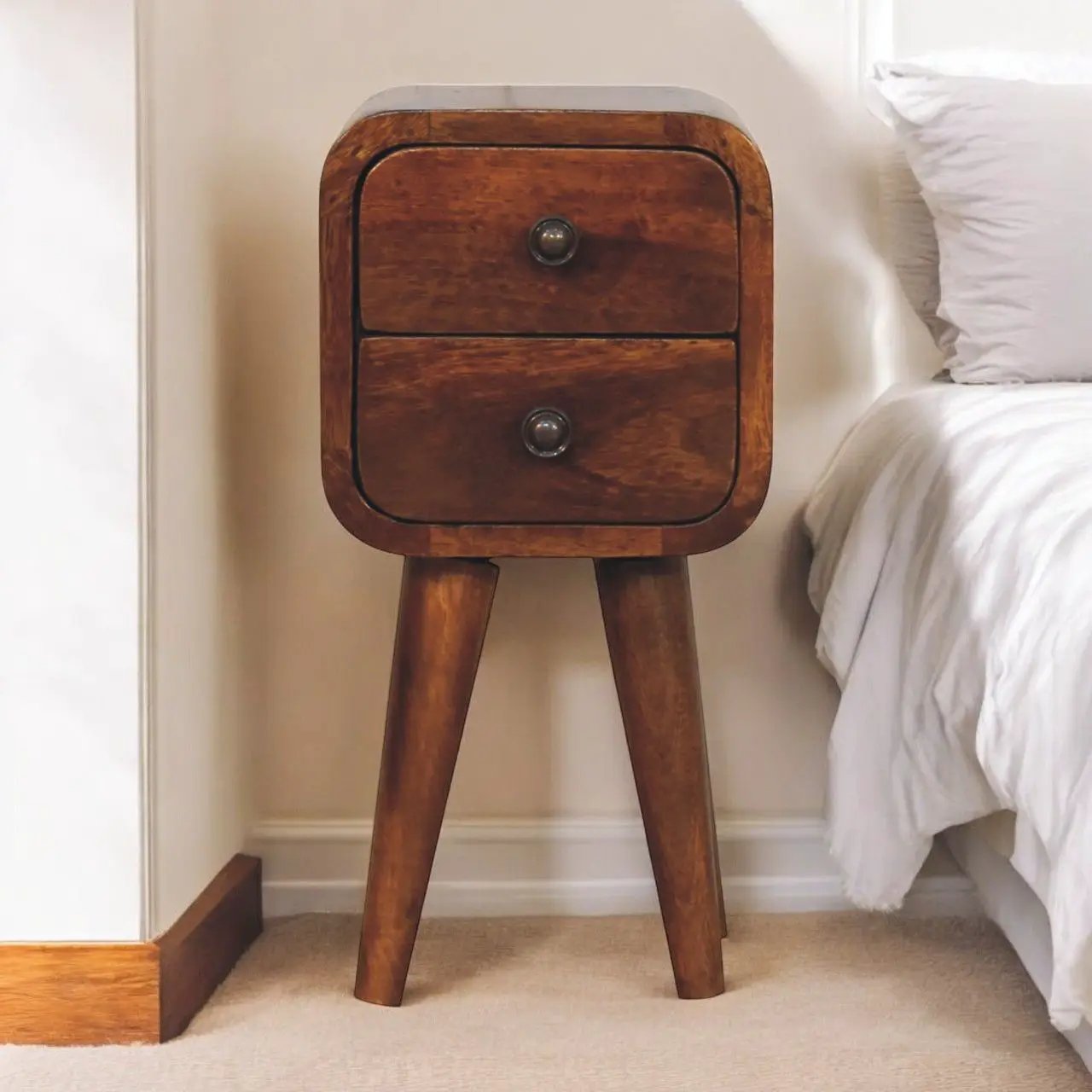 Curved Nightstand, by Unique Piece Furniture