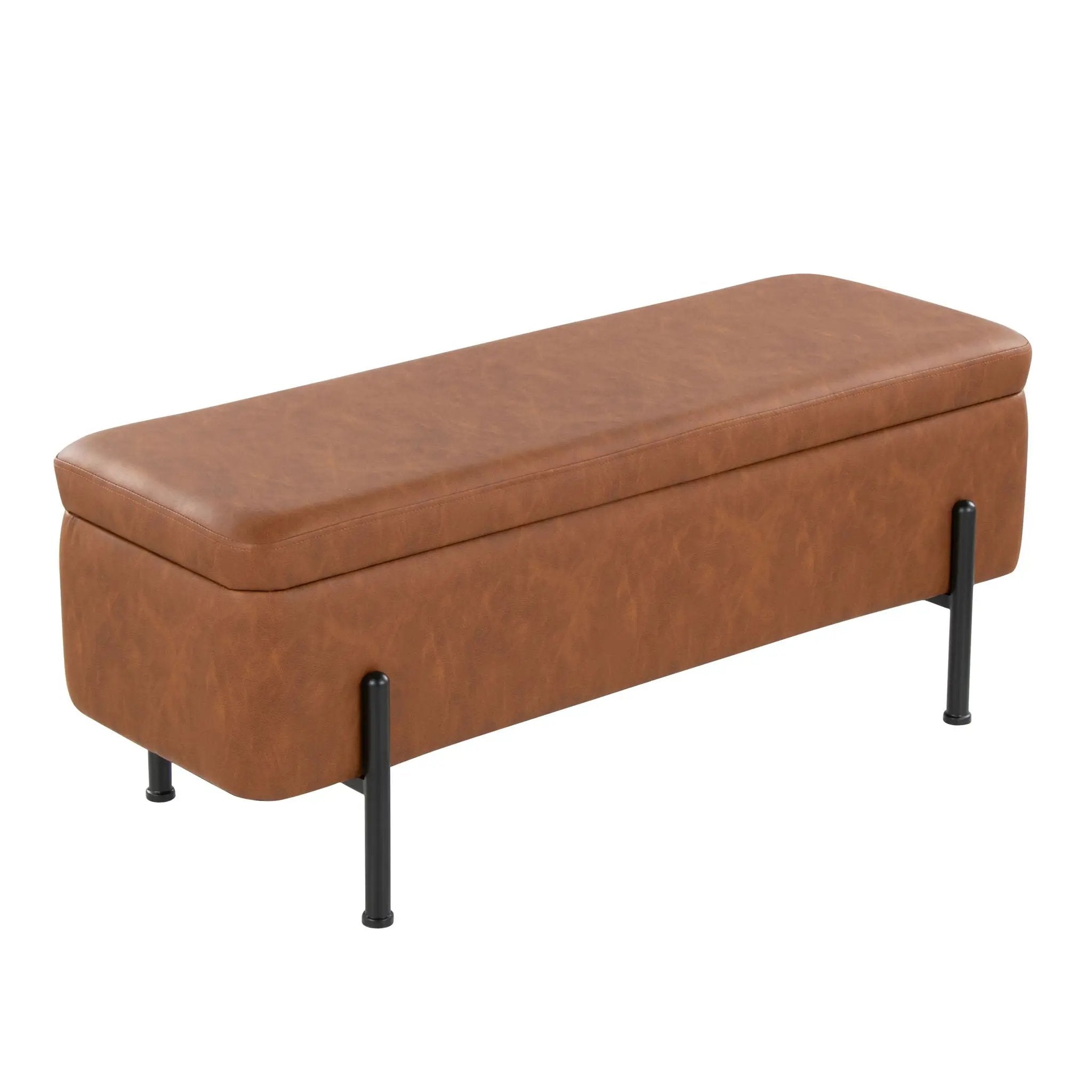 Daniella - Contemporary Storage Bench - Black / Camel by Unique Piece Furniture