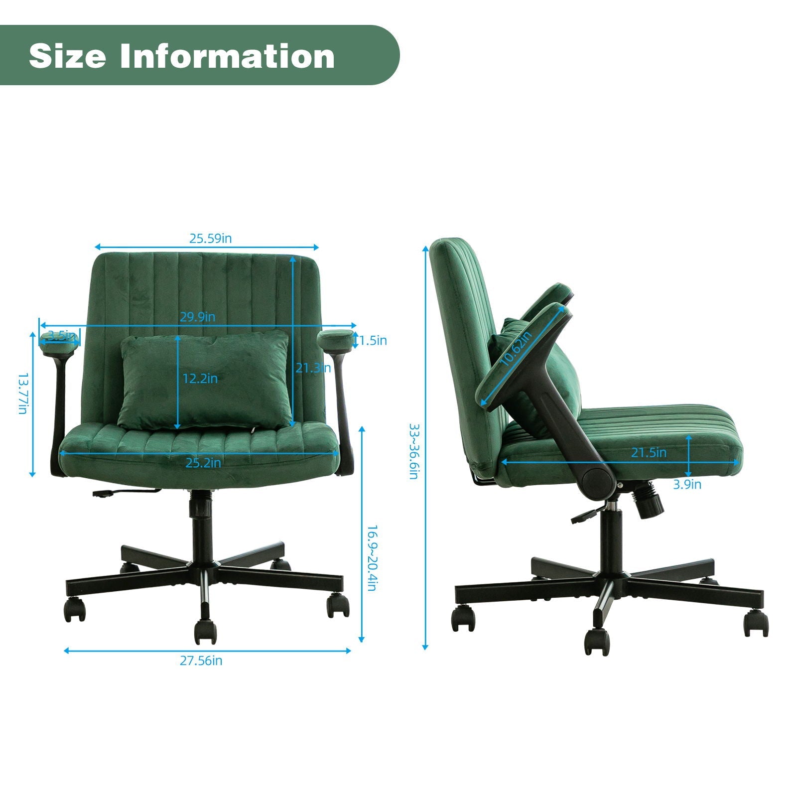 Criss Cross Armrest Office Chair With Wheels by HouseOfZazla