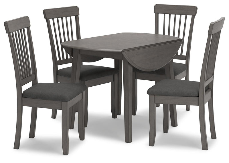 Shullden - Round Drm Drop Leaf Table - Gray by Unique Piece Furniture