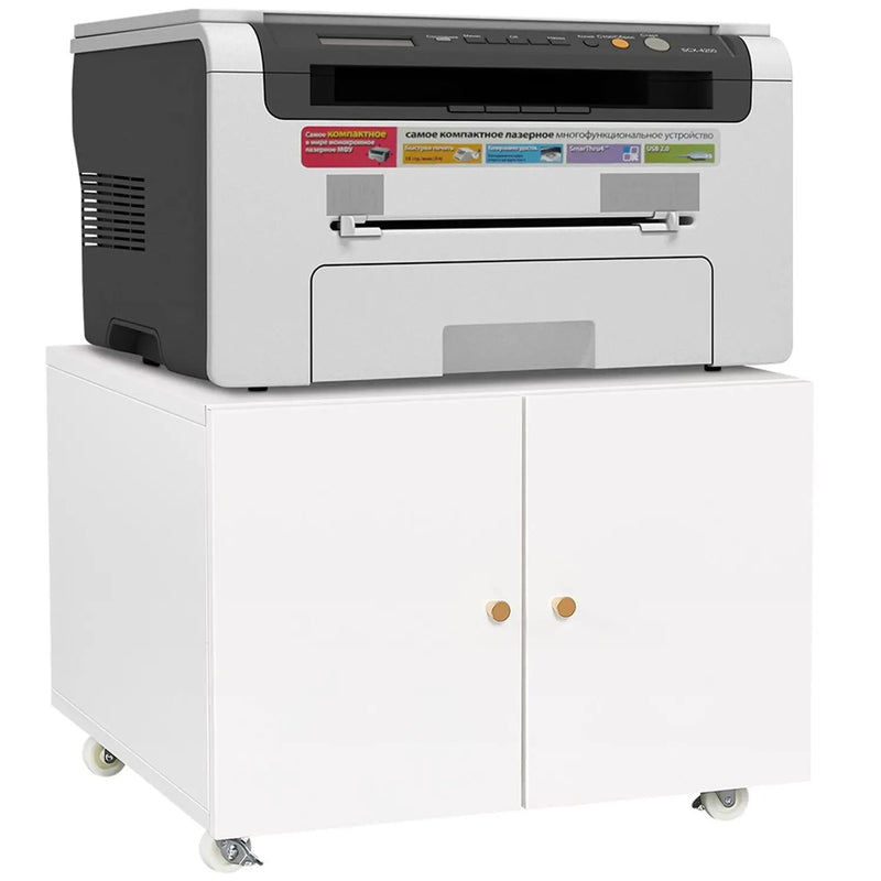 Office Furniture Copier Cabinet 2 Door Steel Copier Stand Mobile Pedestal File Printer Stand by HouseOfZazla