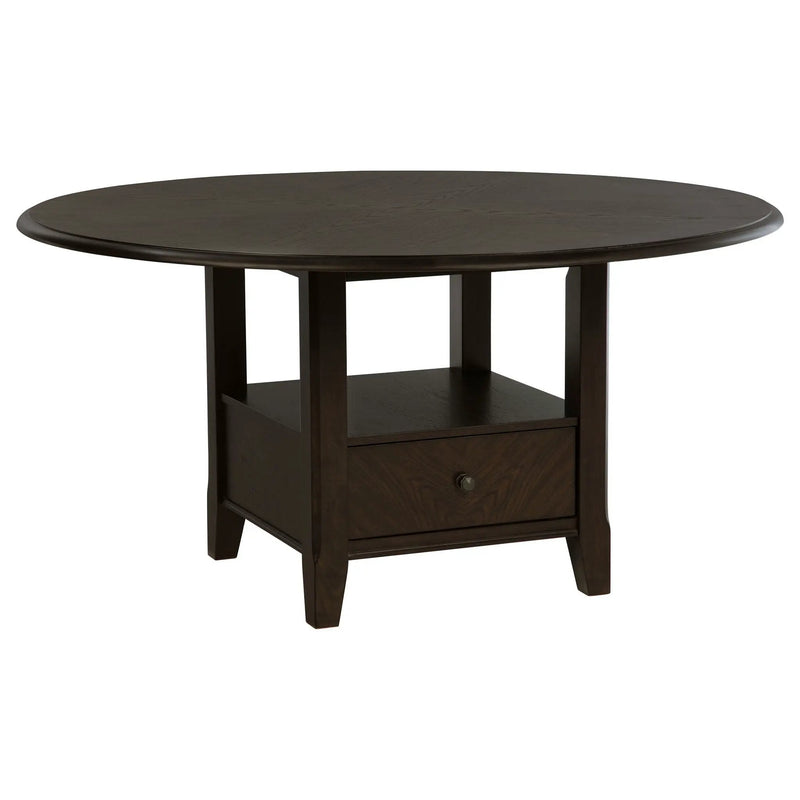 Twyla 5-piece 60-inch Round Wood Dining Table Set Dark Cocoa by Unique Piece Furniture