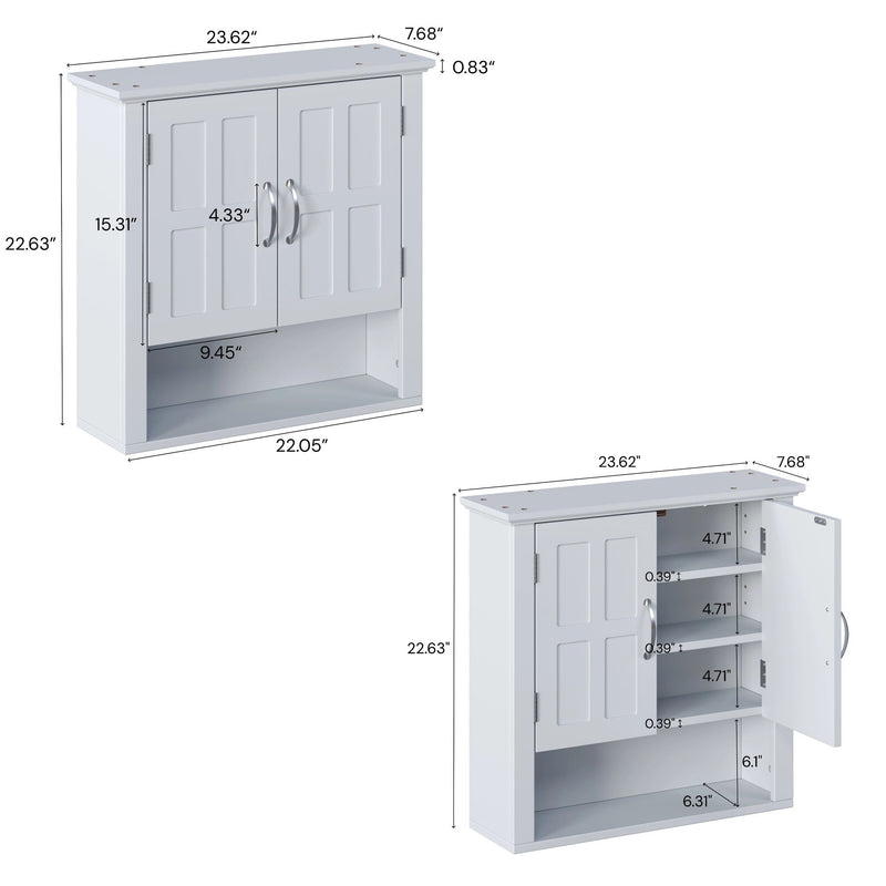 Multi Functional Wall Mounted Cabinet With Adjustable Shelves For Bathroom by HouseOfZazla