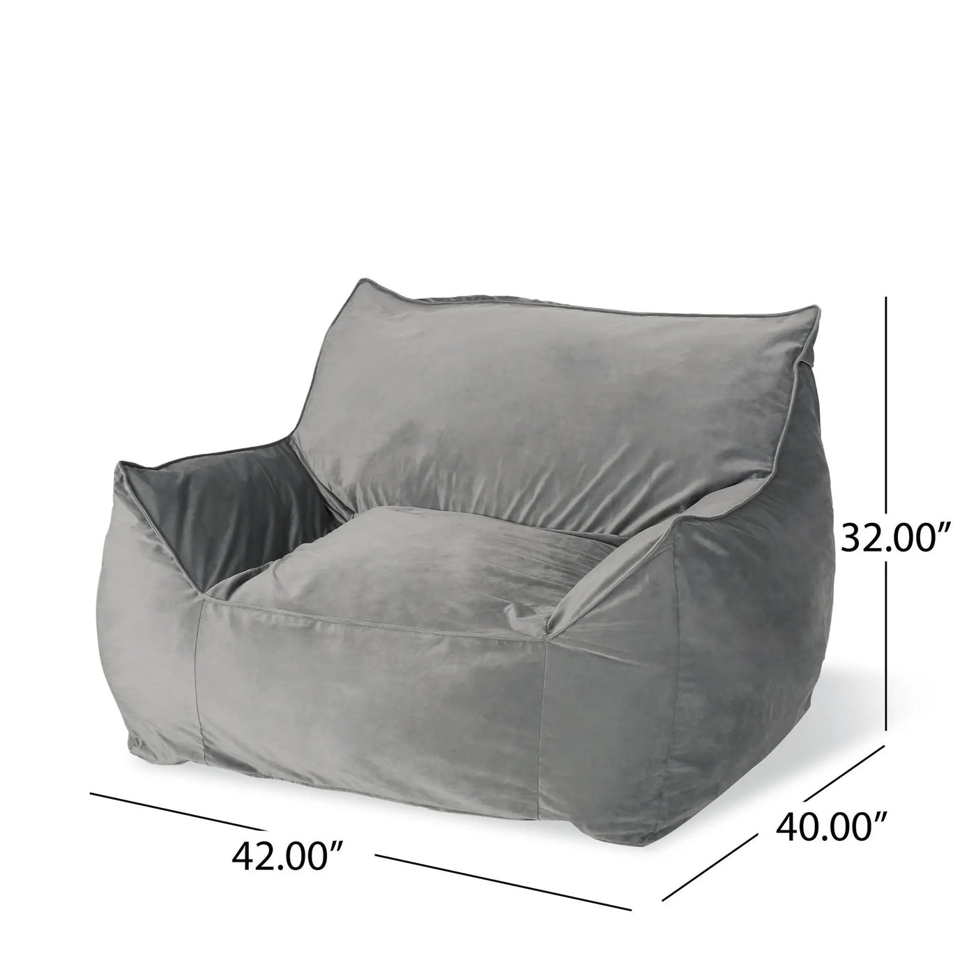 Allea - Bean Bag Chair With Armrests by HouseOfZazla