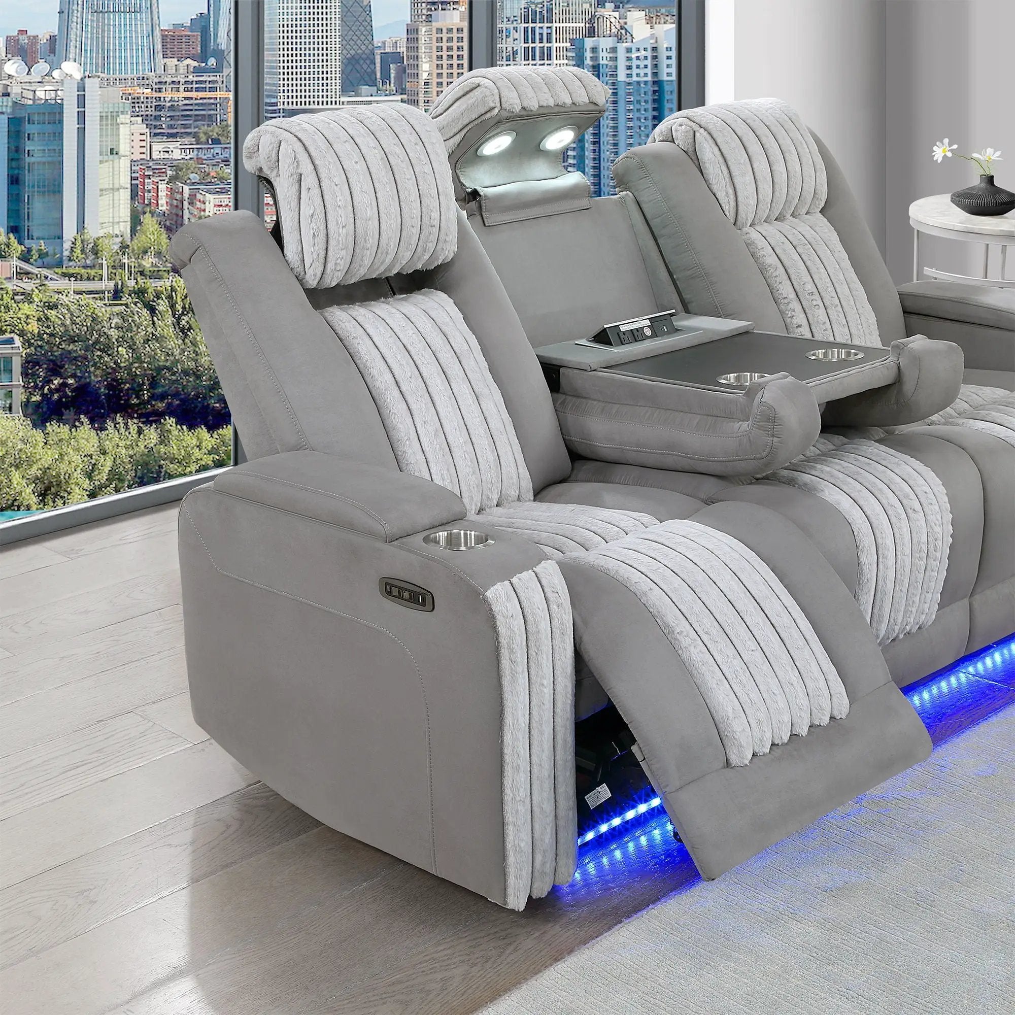 Duran - Power Reclining Set With Power Headrest by HouseOfZazla