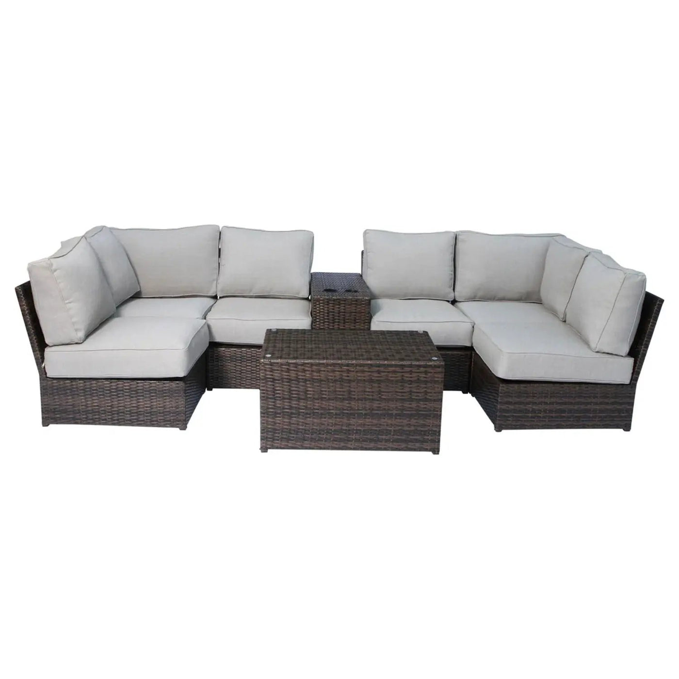 Stylish Modular Wicker Patio Seating Group by Unique Piece Furniture