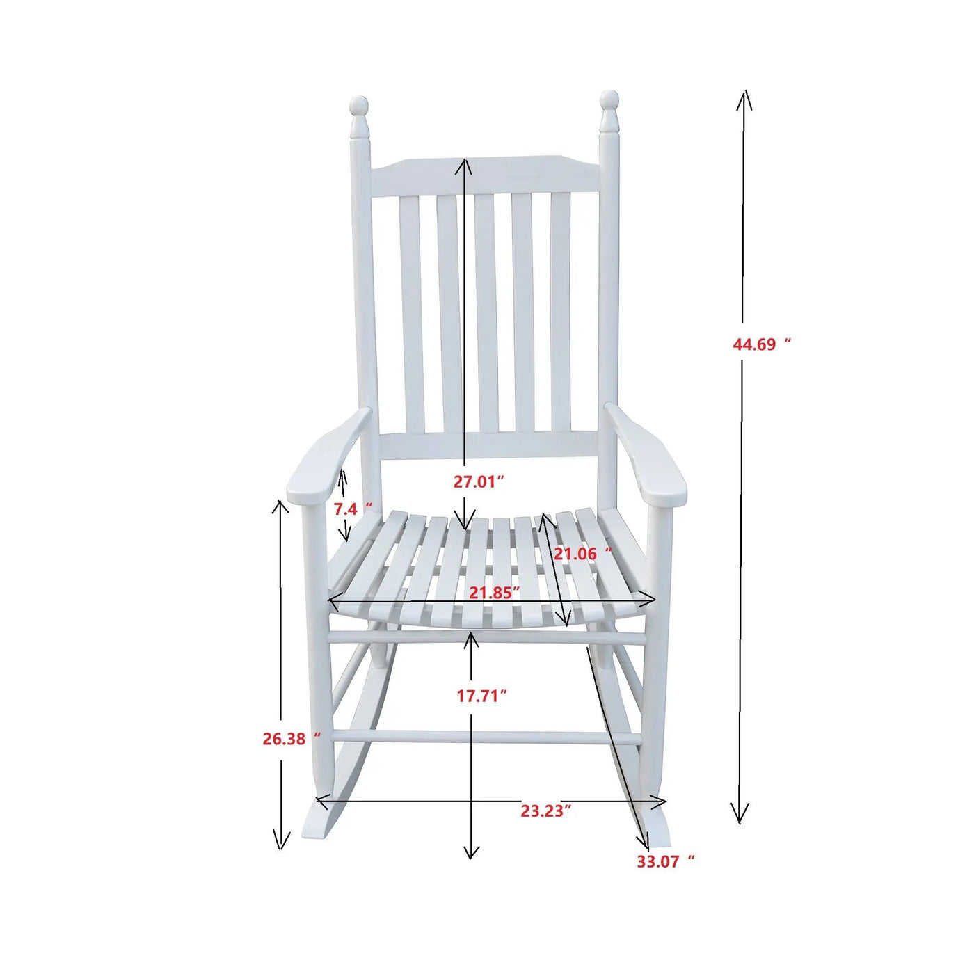 Wooden Porch Rocker Chair, Without Mat by Unique Piece Furniture