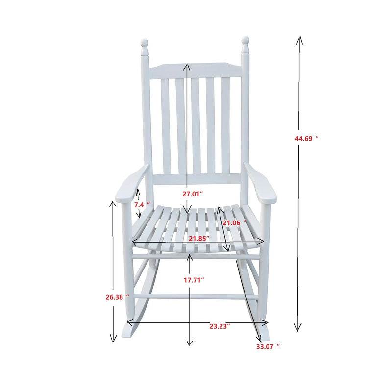 Wooden Porch Rocker Chair, Without Mat by HouseOfZazla