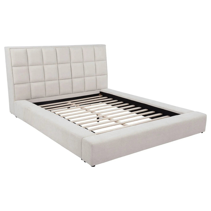 Dreux Upholstered California King Panel Platform Bed Cream by Unique Piece Furniture