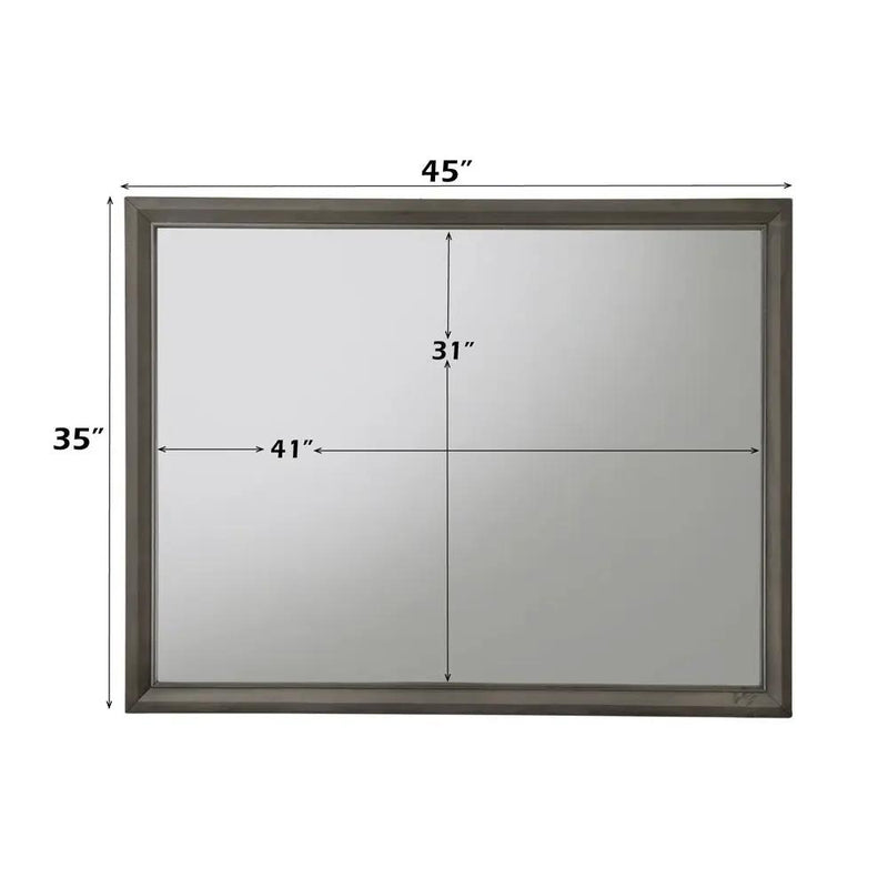 Carine II - Mirror - Gray by Unique Piece Furniture