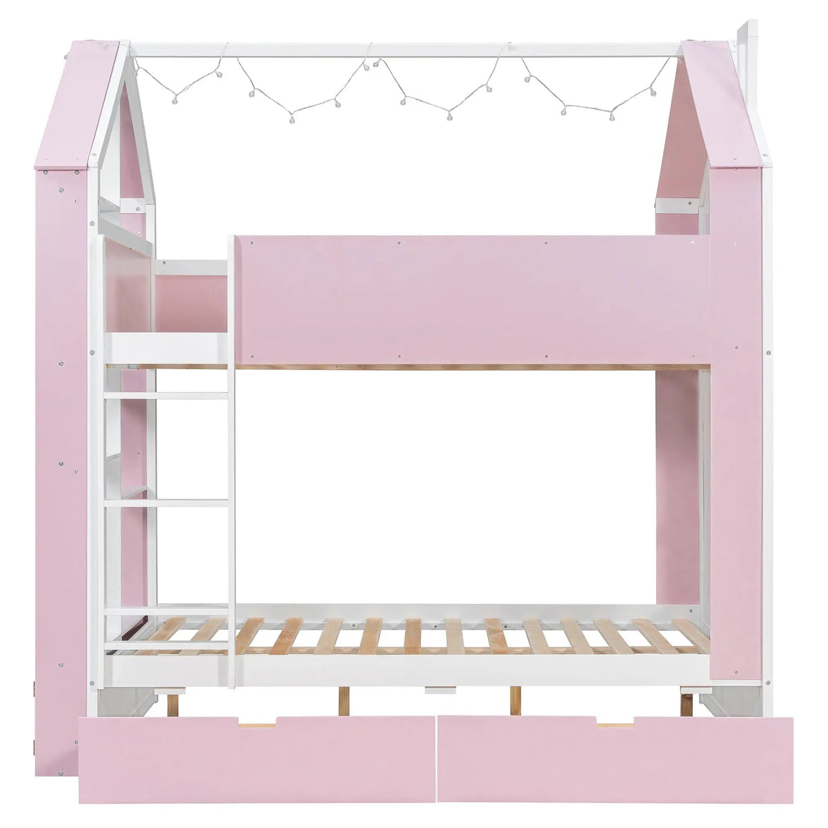 Full Size Bunk Bed with Storage Drawers & Shelves by HouseOfZazla