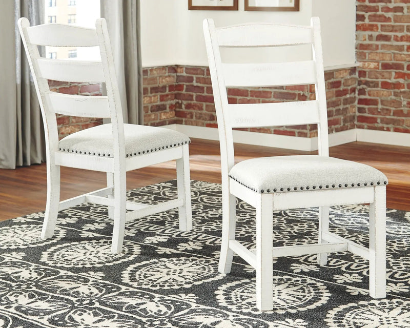 Valebeck - Dining UPH Side Chair (Set of 2) - Beige / White by Unique Piece Furniture