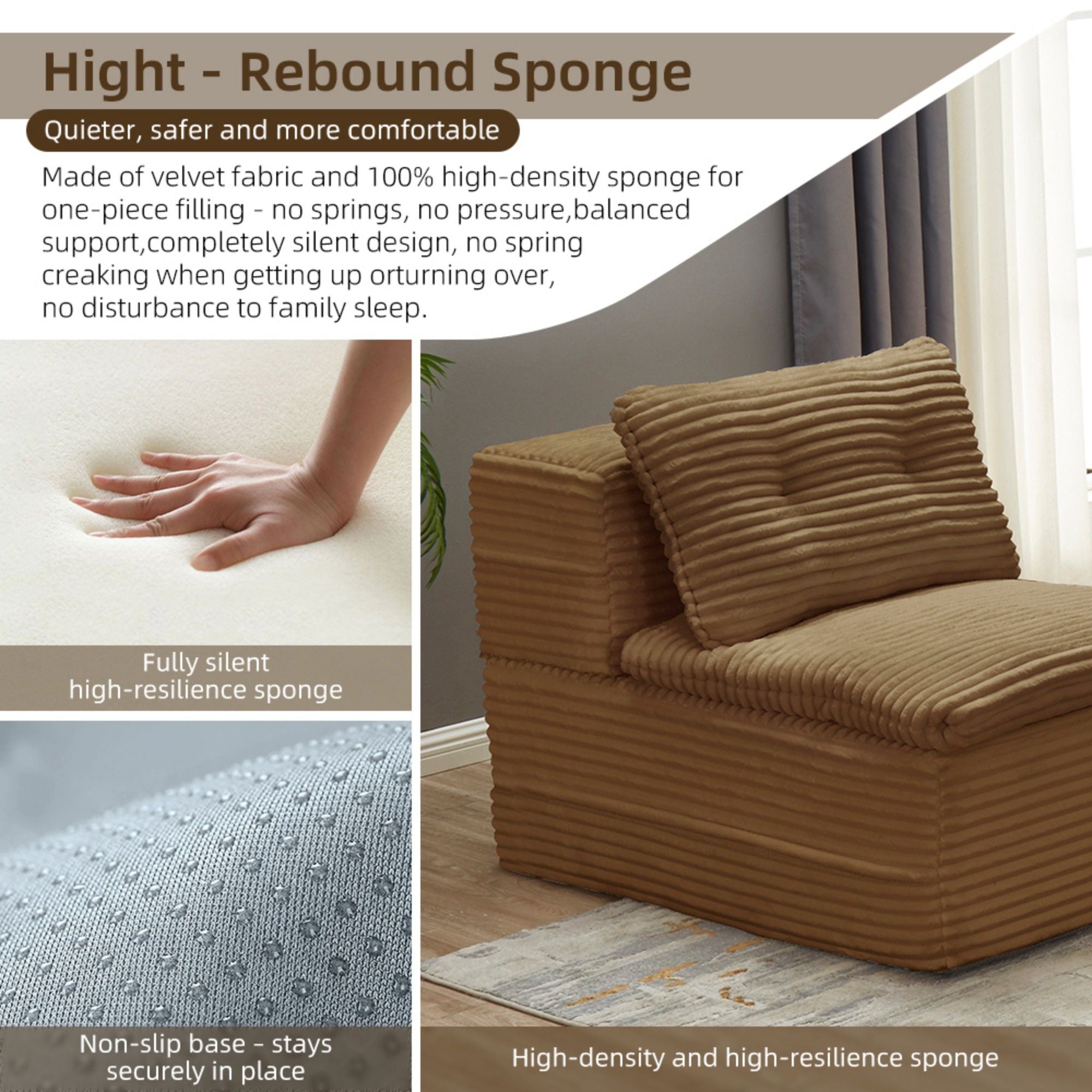 Multi Functional Sectional Sofa Bed With Independent Chaise Lounge And Functional Blanket by HouseOfZazla