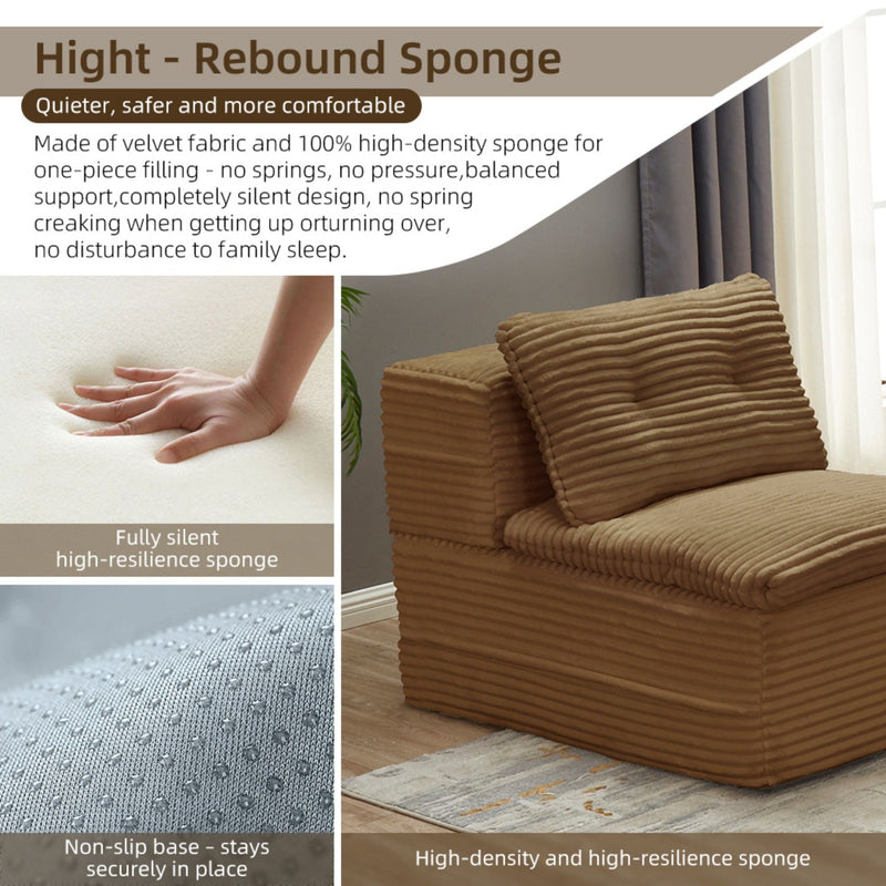 Multi Functional Sectional Sofa Bed With Independent Chaise Lounge And Functional Blanket by HouseOfZazla