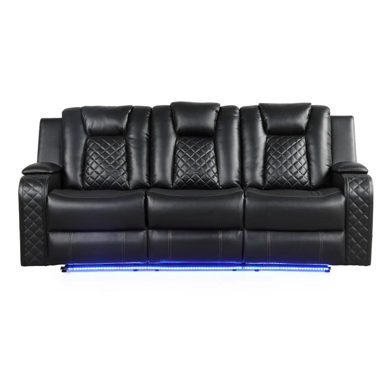 Benz - Power Recliner Set With LED Lighting And USB Charging by HouseOfZazla