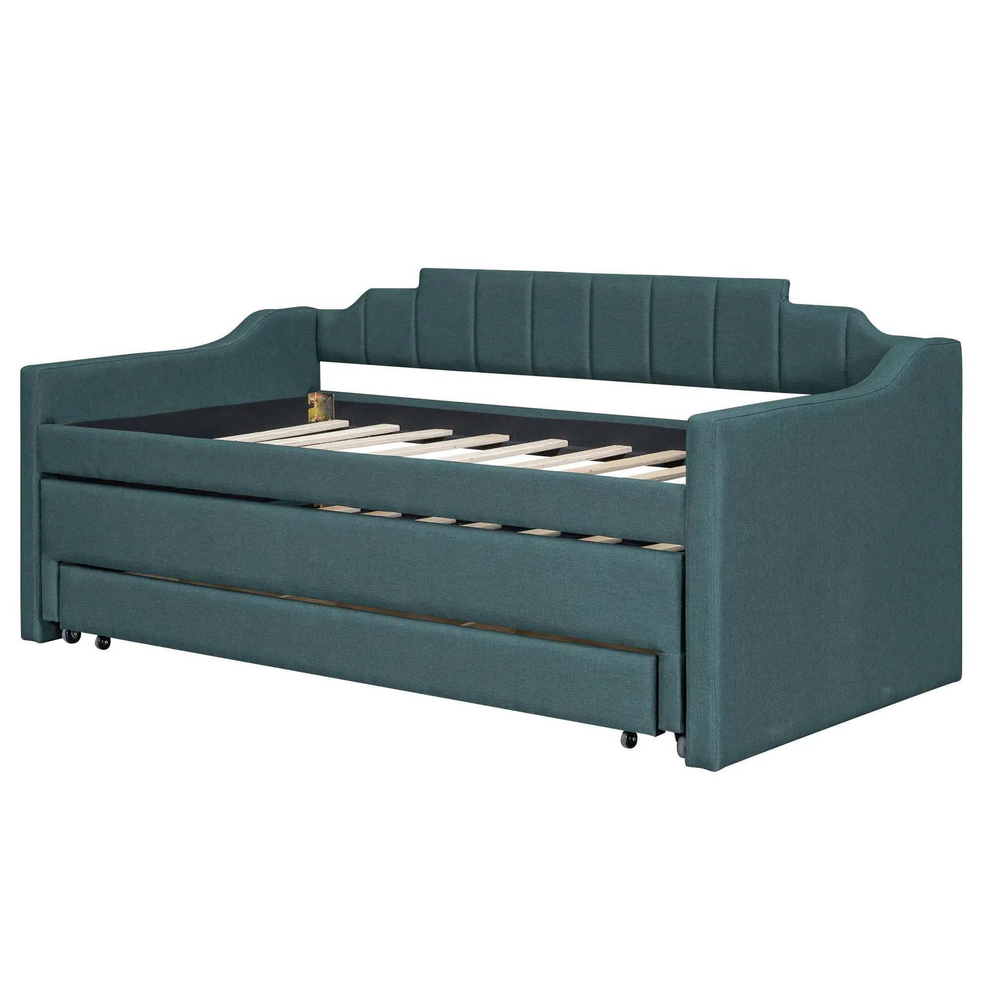 Upholstered Simple Design Daybed With Trundle And 3 Drawers by Unique Piece Furniture