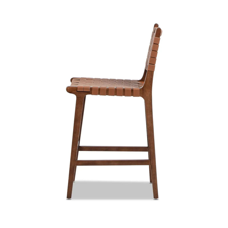 Andre - Counter Stool With Back - Pecan Brown by HouseOfZazla