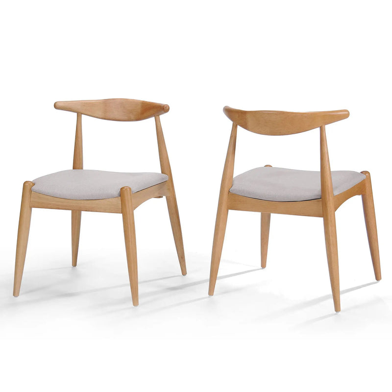 Elegant Dining Chairs With Ergonomic Backrest & Comfort Cushions (Set of 2) by HouseOfZazla
