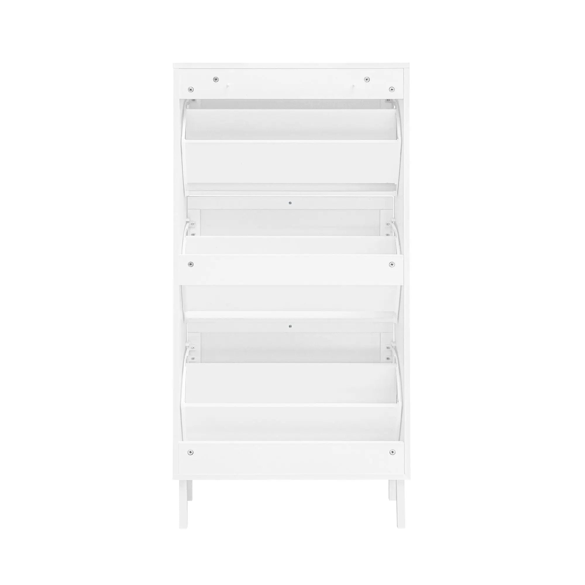 Modern Rattan 3 Door Shoe Rack Cabinet for Entryway by HouseOfZazla