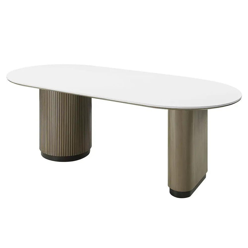 Clayten - Dining Table - Engineered Top & Light Oak by Unique Piece Furniture