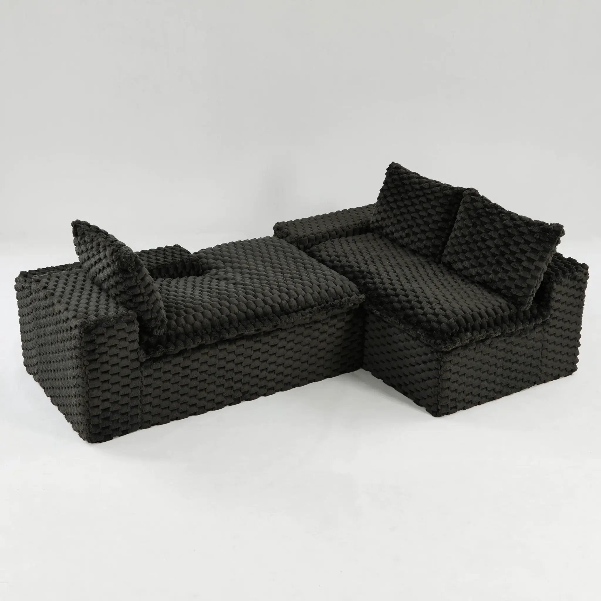 Modular Sofa, Convertible Twin Seat With Chaise Lounge by HouseOfZazla