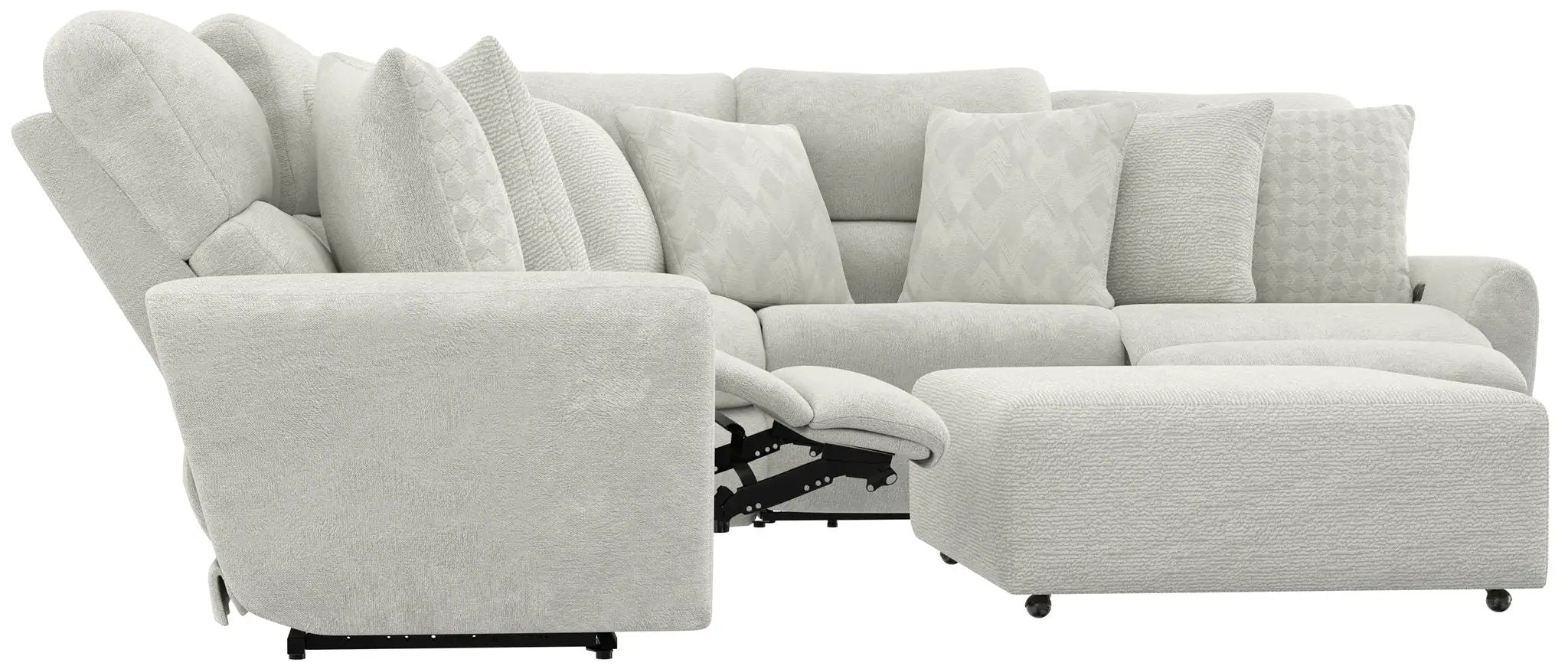 Majesty - Deep Seating Power Reclining Sectional And Ottoman by Unique Piece Furniture