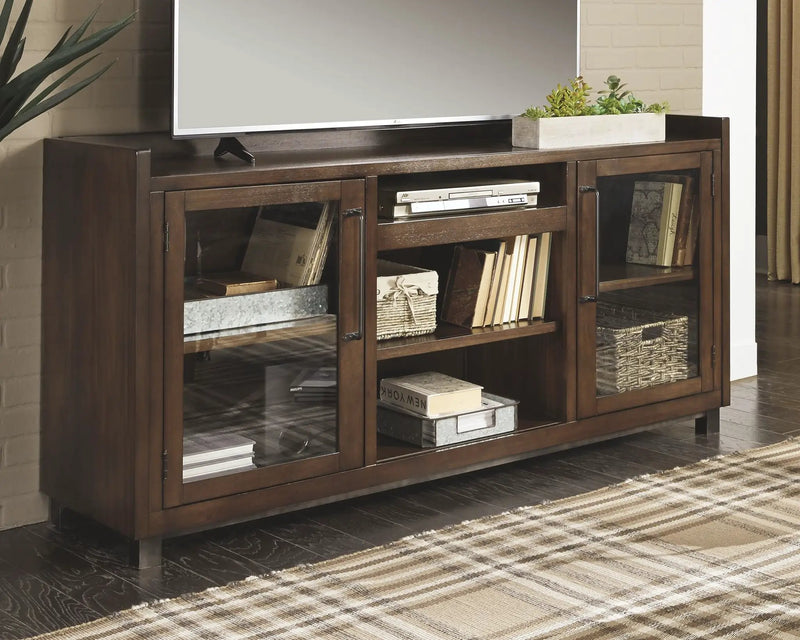 Starmore - XL TV Stand w/Fireplace Option - Brown by Unique Piece Furniture