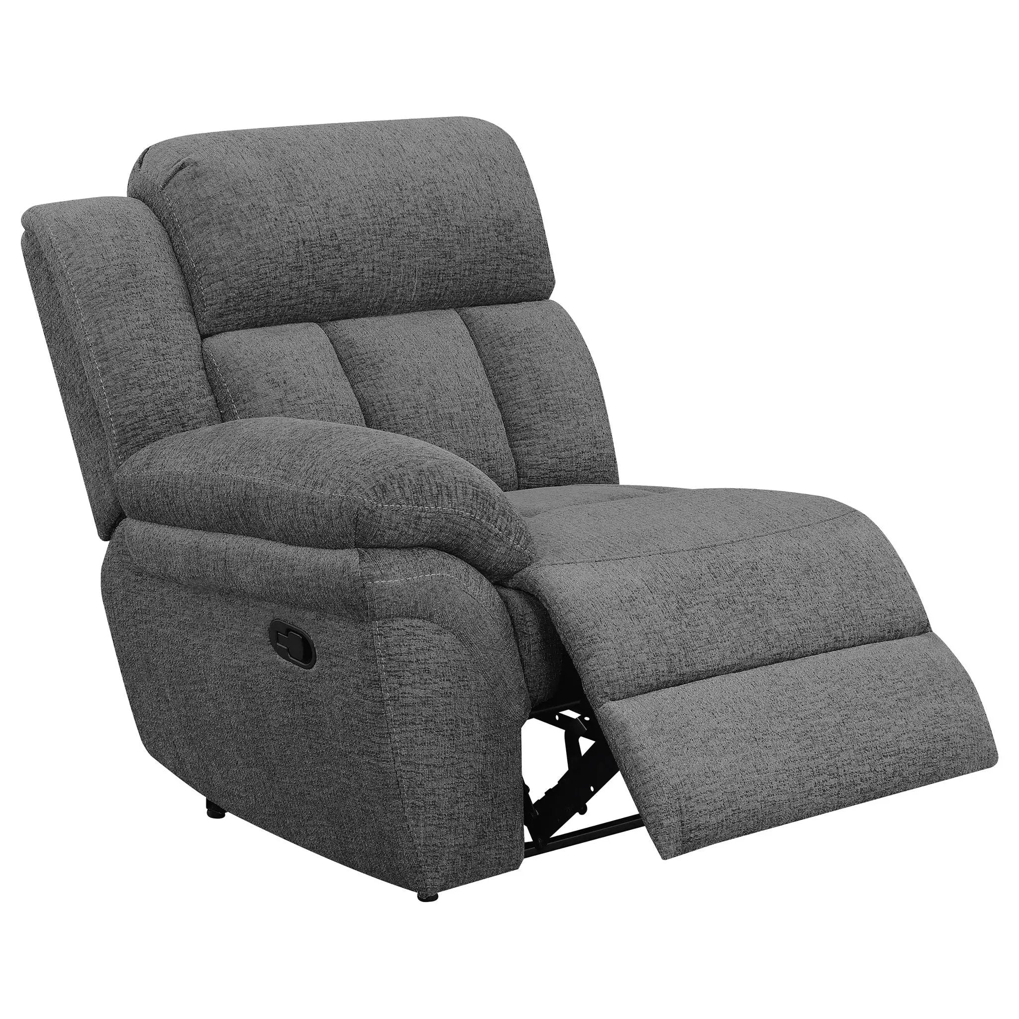 Bahrain Upholstered Motion Sofa Charcoal by Unique Piece Furniture
