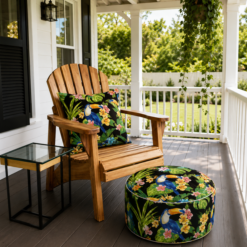 Outdoor Inflatable Ottoman 21"x21"x9" by HouseOfZazla