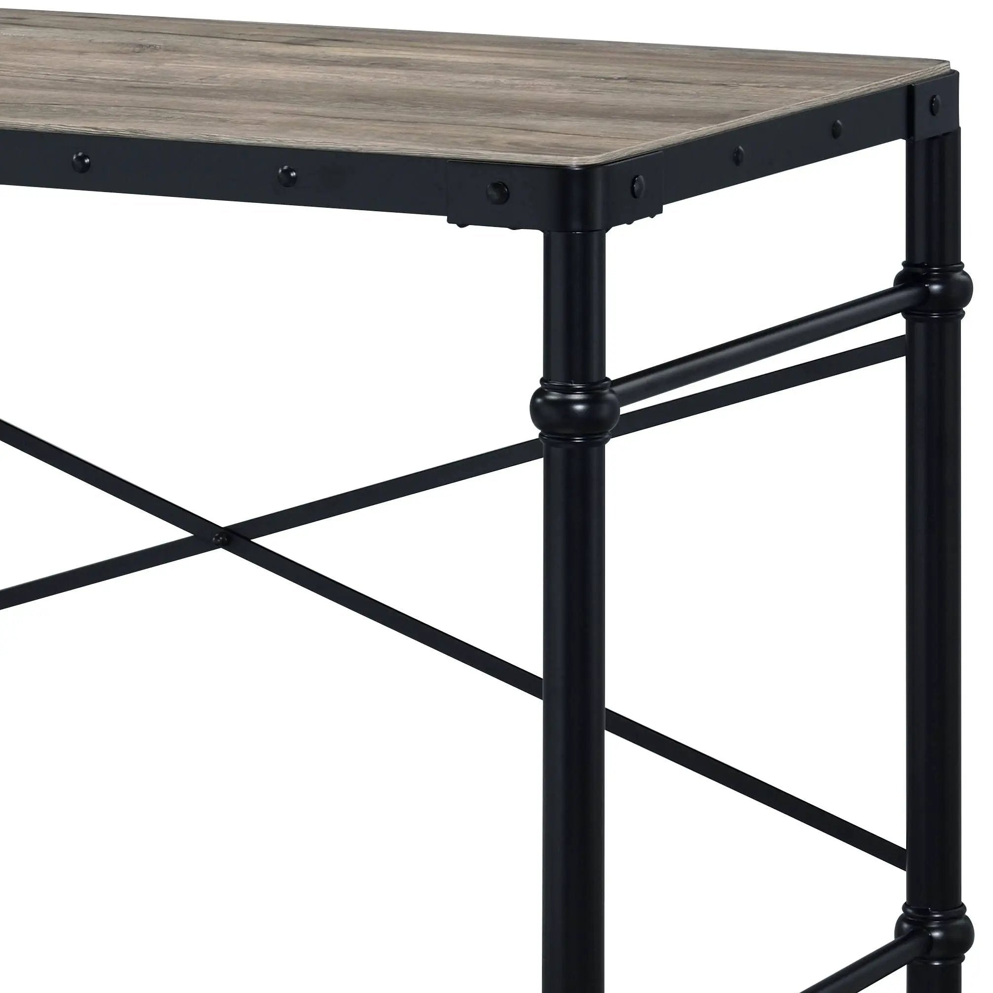 Oklarth - Rustic Writing Desk - Black / Oak by Unique Piece Furniture