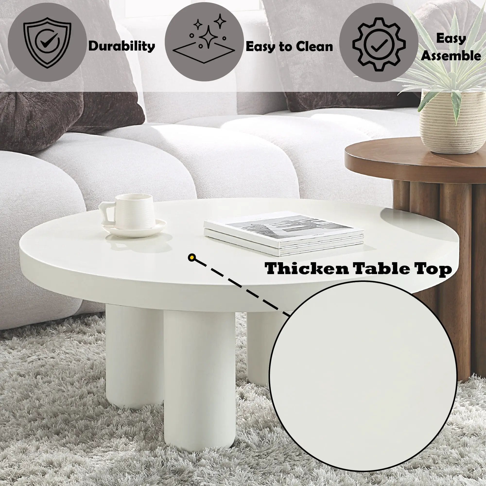 Loanna - Coffee Table - White by Unique Piece Furniture