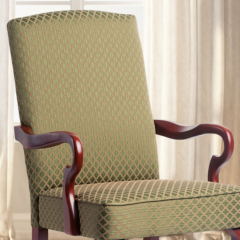 Delaney - Elegant Gooseneck Arm Chair With High Back by HouseOfZazla