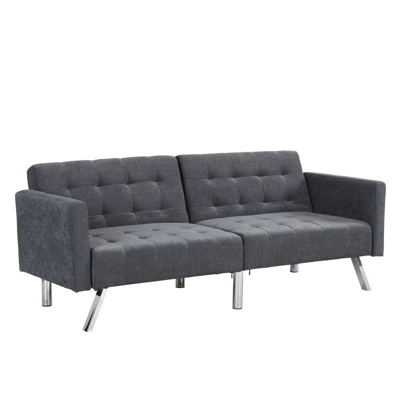 Futon Sofa Bed Convertible Folding Lounge Couch, Armrests by Unique Piece Furniture