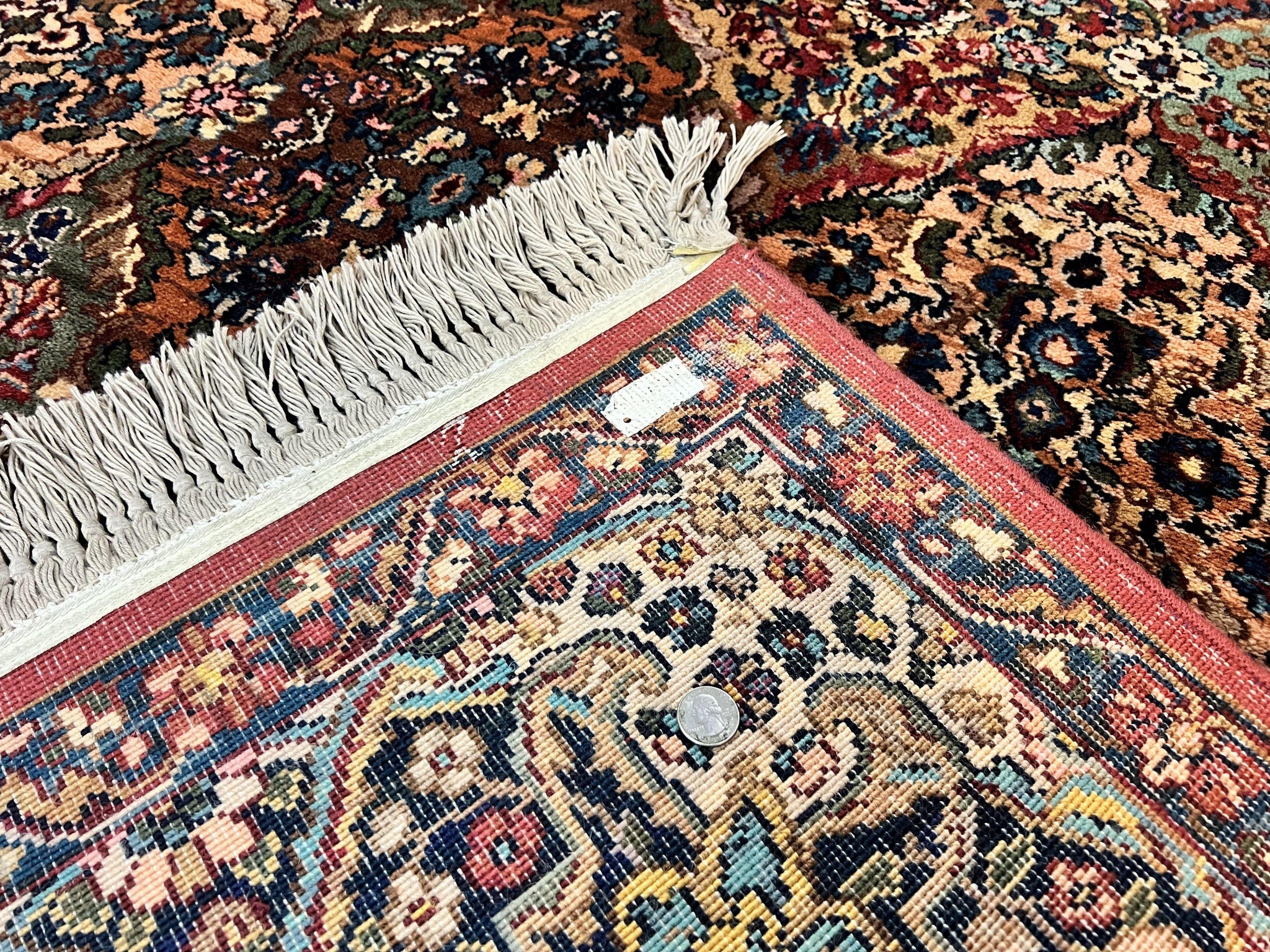 Karastan Multicolor Panel Kirman Rug #717, Wool Karastan Rug 12 x 16, Extra Large Karastan Area Rug, Original Karastan Collection 700 Series by Jewel Rugs