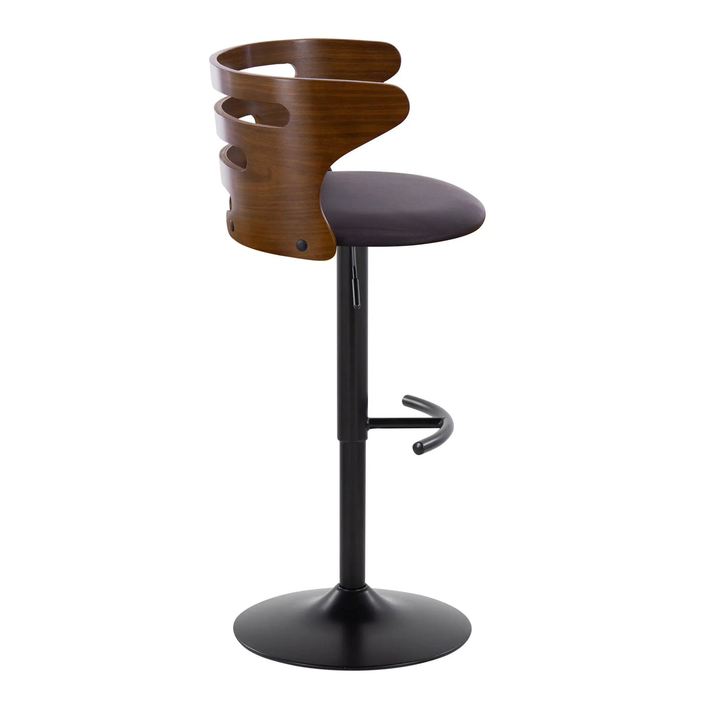 Cosi - Mid Century Modern Adjustable Barstool With Swivel With Rounded T Footrest (Set of 2) by Unique Piece Furniture