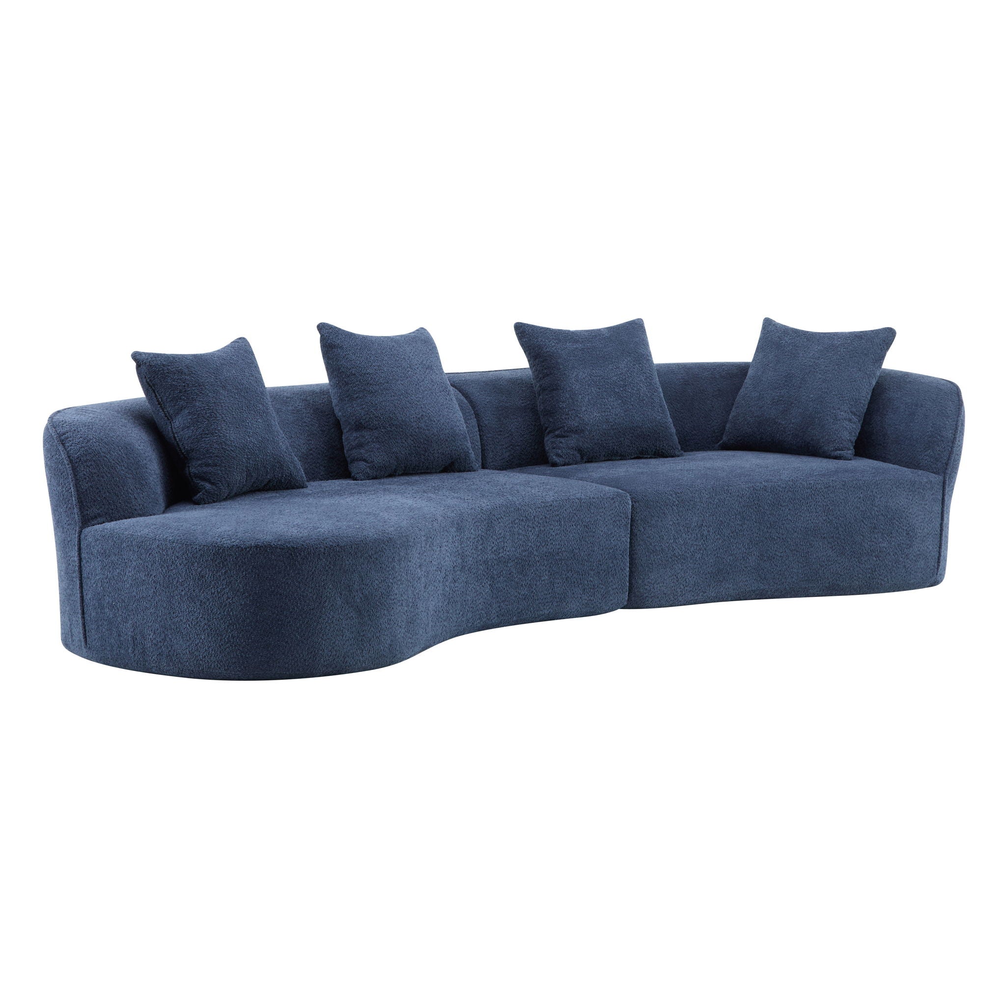 Elegant Curved Sectional Sofa With Full Foam Comfort by HouseOfZazla
