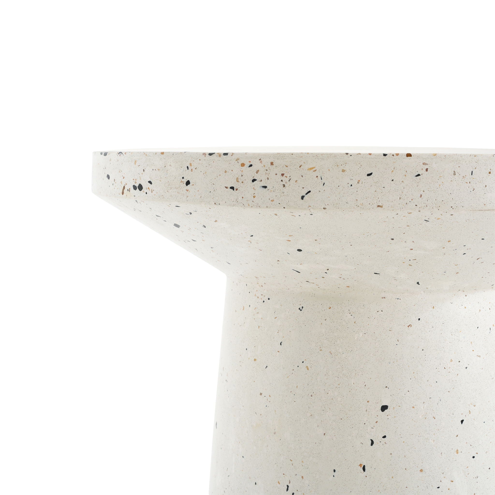 Terrazzo Outdoor Side Table - White by HouseOfZazla