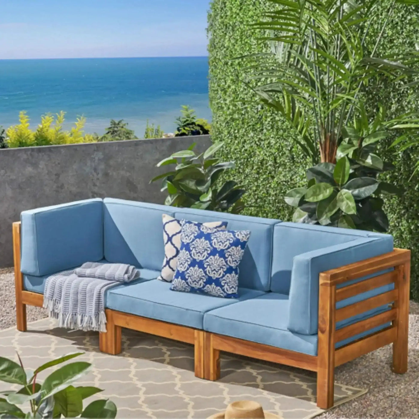 Oana 3 Piece Sofa Set With Water Resistant Cushions by HouseOfZazla