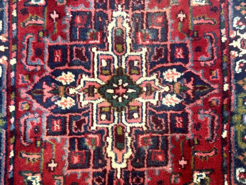 Indo Persian Heriz Runner Rug 3 x 17, Geometric Long Runner Carpet for Hallway, Medallions, Wool Runner Rug 3x17 by Jewel Rugs