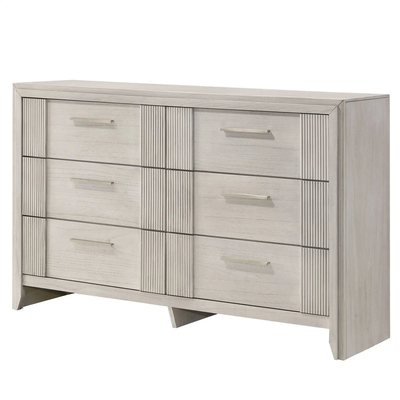 6 Drawer Storage Dresser Furniture - Antique White by Unique Piece Furniture