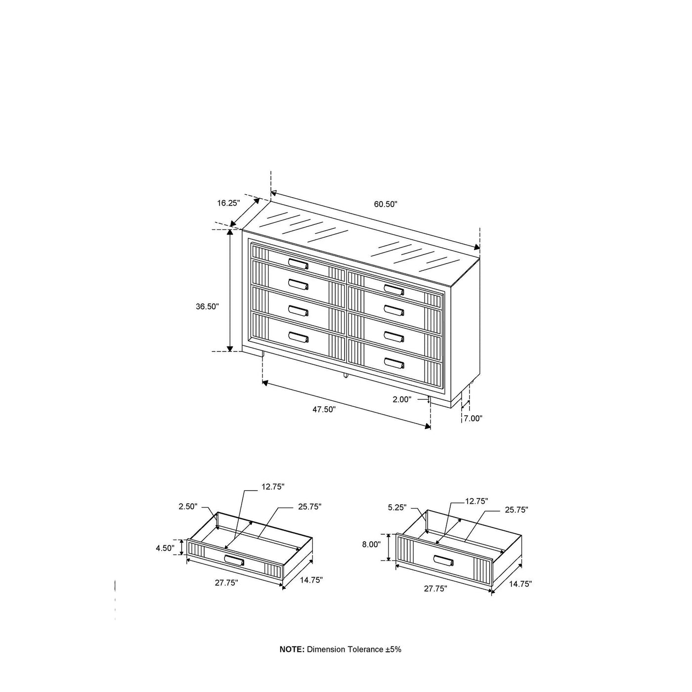 Isaiah - 5 Piece Bedroom Set With TV Lift-LED, Speakers And Fireplace by HouseOfZazla