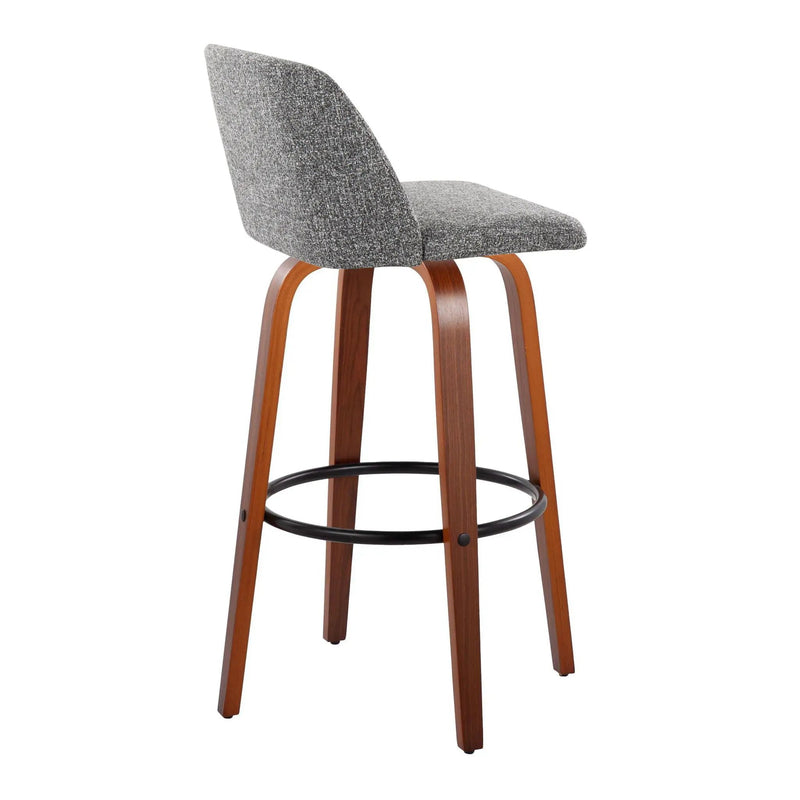 Toriano - Mid Century Modern Fixed Height Barstool Swivel And Round Footrest (Set of 2) by Unique Piece Furniture