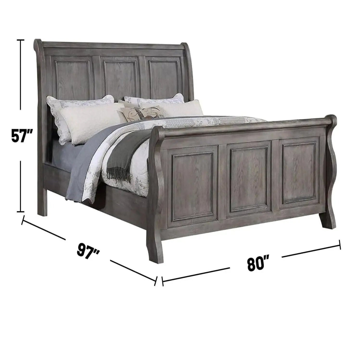 3 Piece Bedroom Set, Bed With 2 Nightstands by HouseOfZazla