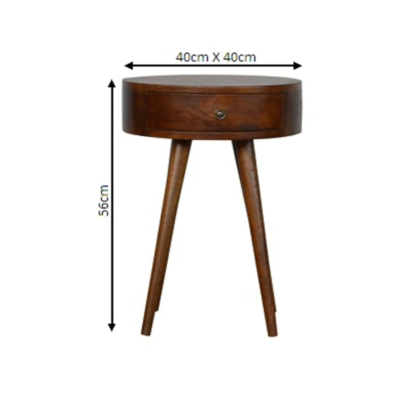 Nordic Chestnut Circular Nightstand by Unique Piece Furniture