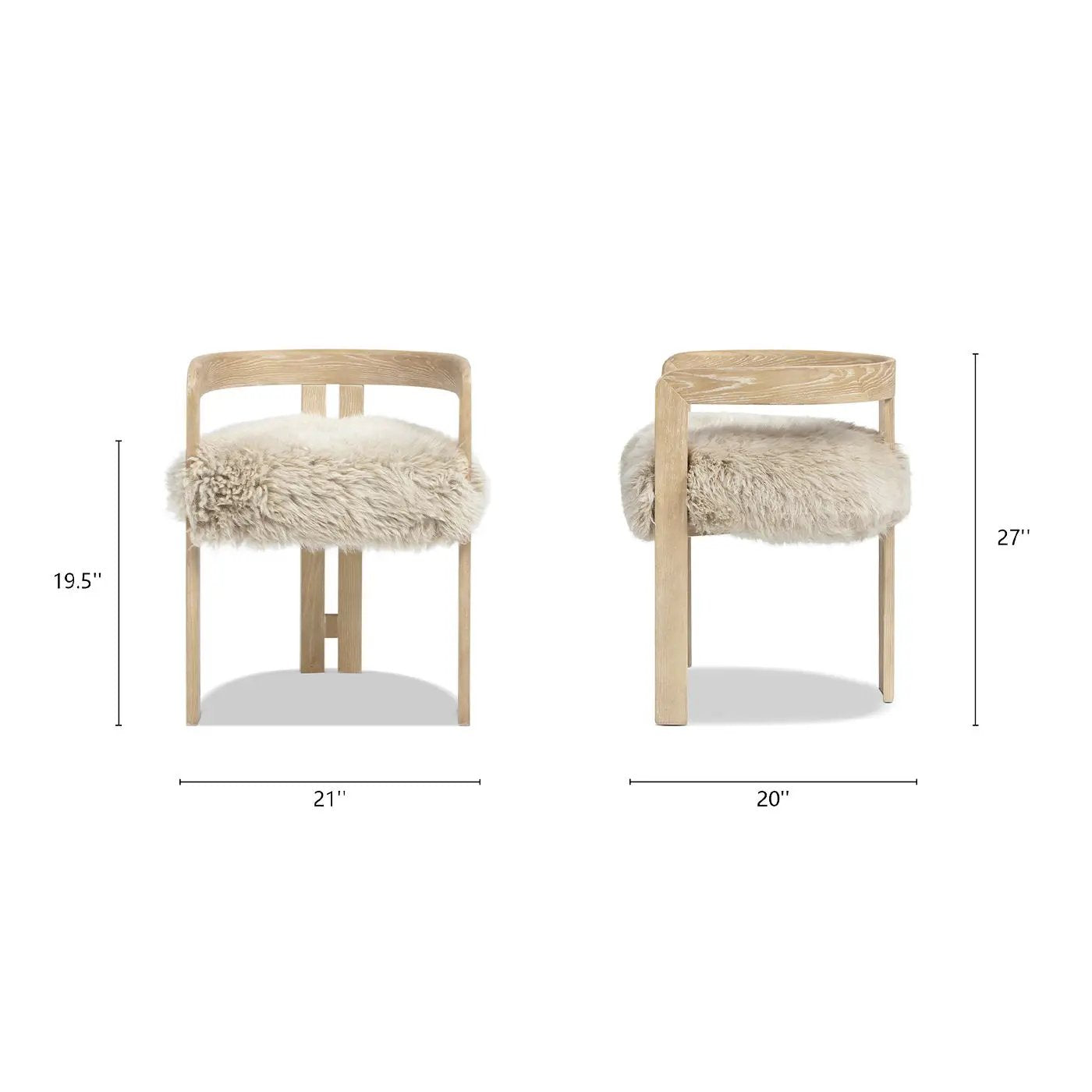 Millwick - Low Back Dining Chair - Natural Blonde by Unique Piece Furniture