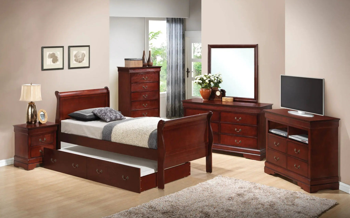 Elegant Trundle Bed With Timeless Charm by HouseOfZazla