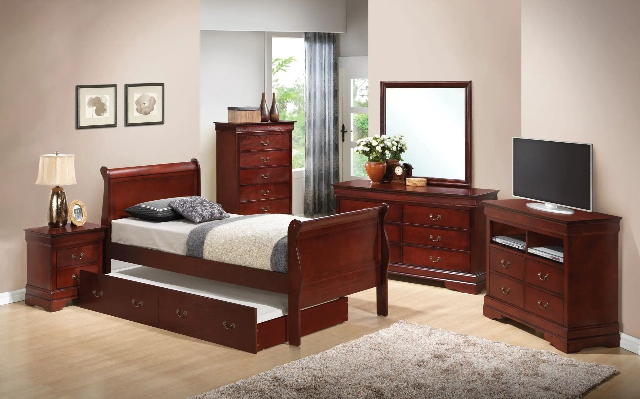 Elegant Trundle Bed With Timeless Charm by HouseOfZazla