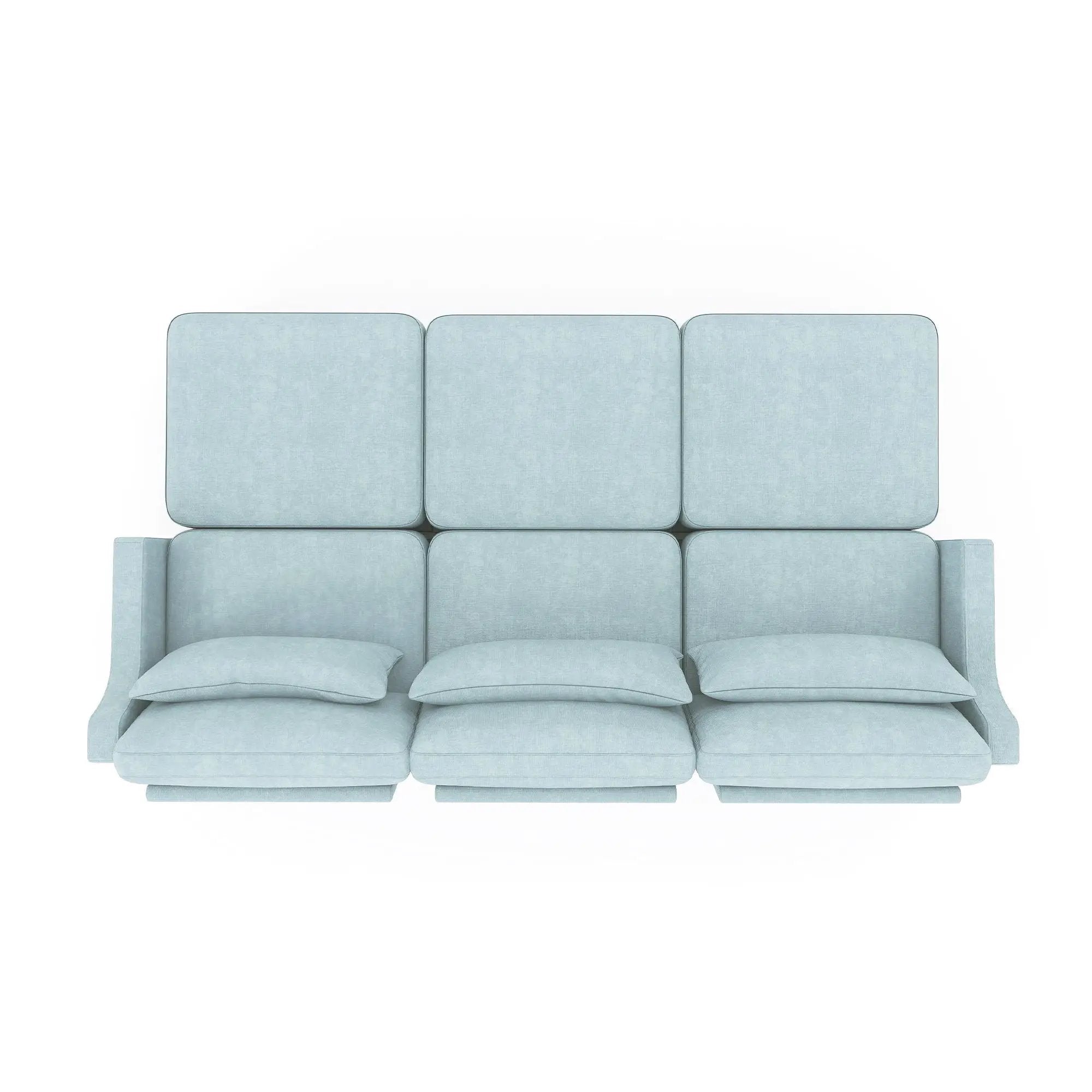 Stylish Sofa With Ottoman And Lumbar Pillows, Ergonomic Design by HouseOfZazla