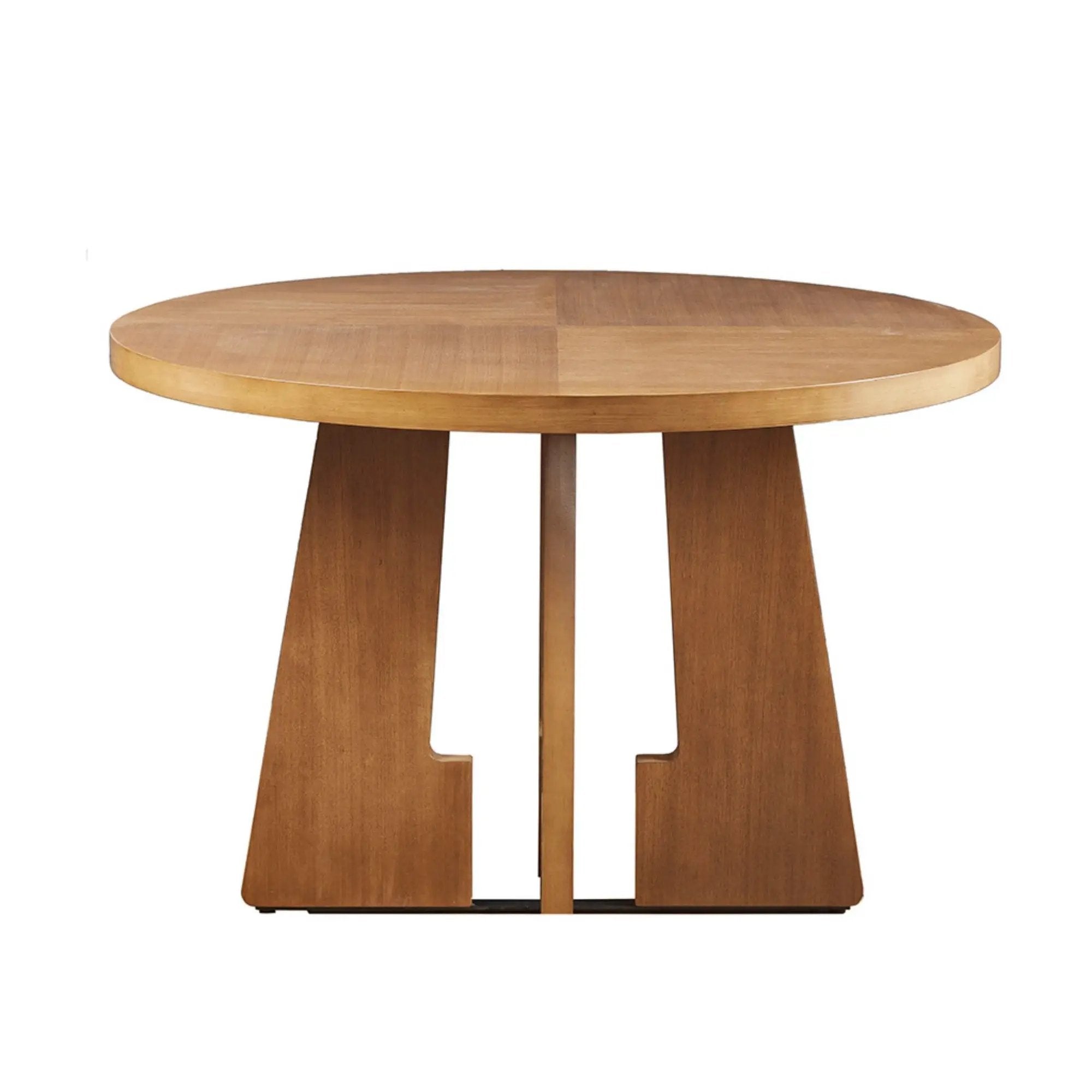 Round Dining Table With Pecan Wood Veneer - Walnut by Unique Piece Furniture